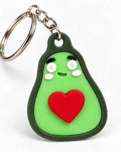 Cute Avocado Heart Keychain 400x300
