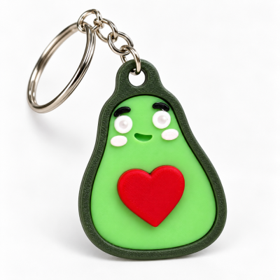 Cute Avocado Heart Keychain 400x300